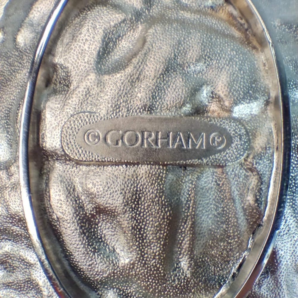 Gorham Lenox Silver Plated Christmas Tree Treat Dish Metal Candy Dish 9x6in - Picture 2 of 16